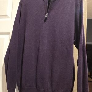 Jos. A. Bank Men's Zip-Up Purple Sweater